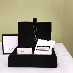 GUCCI Interlocking necklace Silver 925 LIKE NEW